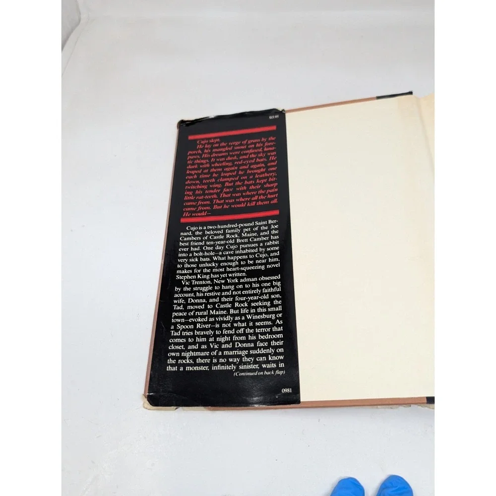 Cujo by Stephen King 1st Edition 1981 Viking Press Hardcover w/ Dust Jacket 80s‎
